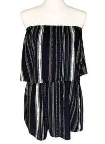 WOMEN’S Rokoko by Dazz black/white stripe romper