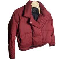 Marciano Oliver‎ Puffer Red Cropped Jacket Sz Small Arm Straps Women's