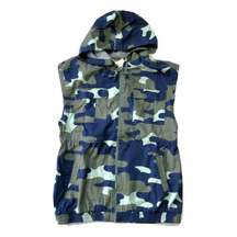 NWT Offline Aerie American Eagle Cotton Cargo Vest in Camouflage Utility Hood S