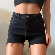 Black Denim Shorts