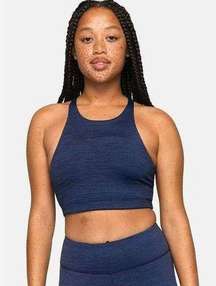 Outdoor Voices TechSweat Move Free Crop Top Lightweight Sports Bra Baltic Blue S