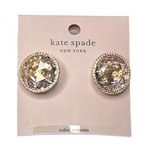 Kate Spade She Has Spark Pave Round Large Stud Earrings Gold