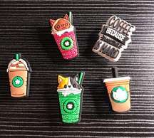 Starbucks Coffee & Cat Themed Croc Charms *Bundle 3 Save 20%*