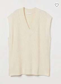 White Knit Sweater Vest