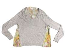 Anthropologie  Gray Mixed Media Sweatshirt Size XS