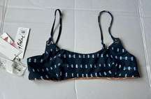 RIP CURL SURF SHACK REVO CROP REVERSIBLE BIKINI TOP SIZE M