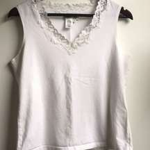 Coldwater Creek White Lace Tank