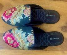 Birdies Phoebe Floral Jacquard Mule Slip On Shoes