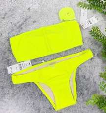 PilyQ Pineapple Reef Bandeau Bikini Set Yellow