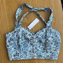 Poupette St.Barths Josie blue floral top