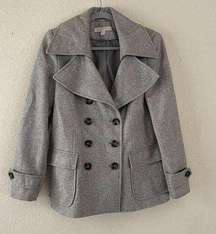 NY&co grey wool blend peacoat