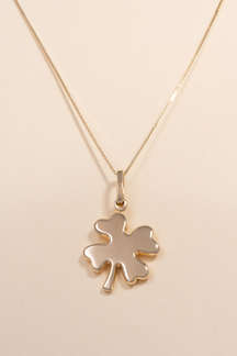 14k solid gold pendant clover leaf | perfect gift | Los Angeles | Sweet Alhambra necklace | Lucky necklace | Lucky Charm | Clover necklace |