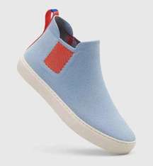 Rothy's Chelsea High Top Boot Sneakers Shoes | Artic Blue | 9.5