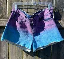 Lovesick Ombré Purple Blue Low Rise Denim Shorts | 15