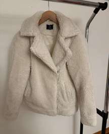 White Faux Fur Coat