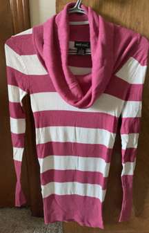 Cowl Neck Long Sleeve Shirt - Size Small