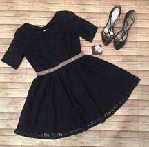 NWT IZ BYER Navy Blue Lace Dress