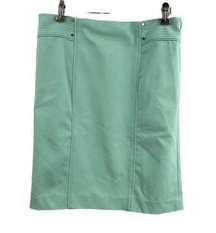 Catherine Malandrino Mint Green Side Zip A-Line Pencil Skirt Size 4 New
