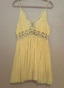 Yellow Lace Babydoll Dress