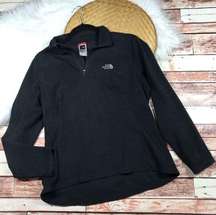 The north face black fleece quarter zip pullover