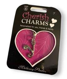 Cherish Charms Y Monogram Initial Bracelet Charm NEW NWT Silvertone