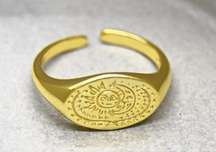 Sun and Moon Signet Ring