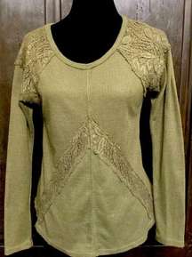 Mossimo olive green long sleeves blouse SP