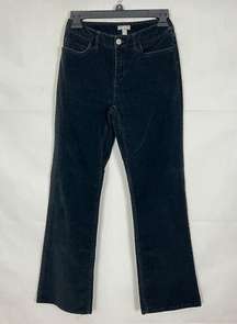 J. Jill Corduroy Black Mid-Rise Pants Size 0P