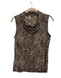 Susan Lawrence leopard cowl neck tank PL