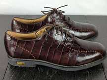 Footjoy Europa Brown Leather Golf Spikes Shoes 99238 - Women's Size 7