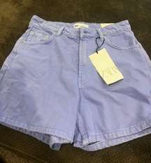 NWT purple denim shorts