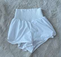 white athletic shorts