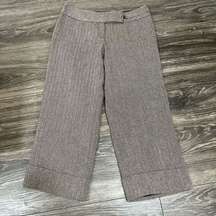 Ann Taylor Loft, Marisa Capri Textured Herringbone check Pant 00