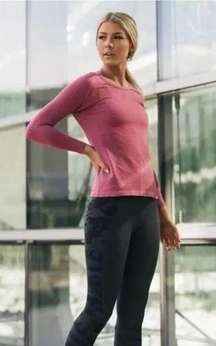 Zyia Active | Pink Textured Long Sleeve Workout Shirt Size Medium