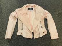 Blanc Noir Pink Faux Leather Jacket Sz m