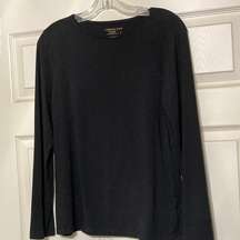 Coldwater Creek long sleeve black tee size s