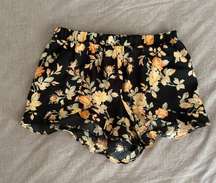 Floral Silk Shorts