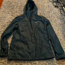 teal rain jacket size medium