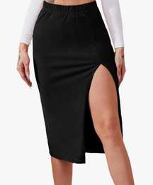 Womens Split Thigh Pencil Skirt