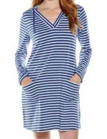 Coolibar UPF 50 striped Catalina tunic coverup medium