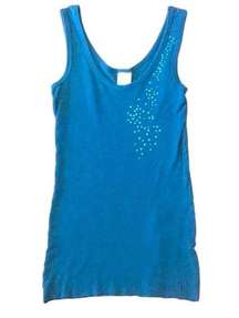 Tommy Hilfiger Ribbed Rhinestone Tommy Jeans Tank Top Size Medium