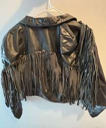 Leather Jacket With Fringe