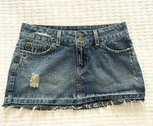 y2k denim mini skirt size small