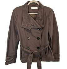 Zara Basic Double Breasted Brown Trench Coat - size Large