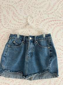 Triangle Denim Skirt