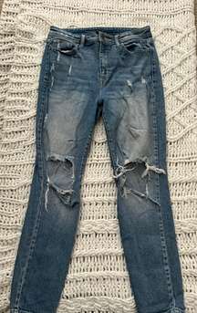 High Rise Distressed Jeans