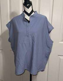 FIGS Blue Rafaela Over Sized Scrub Top