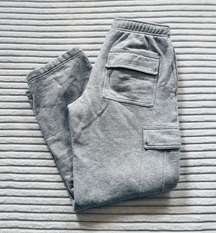 Aritzia TNA sweat fleece cargo sweatpants- grey- small