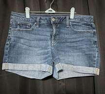 Ana denim blue short shorts