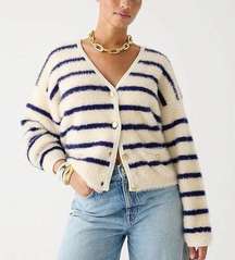 J. Crew Sweater Lady Jacket Striped Brushed Yarn